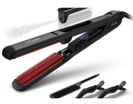 5 Flat Iron With Built in Comb Teeth 